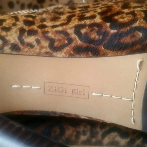 Authentic ZiGi Girl Z-JO Leopard Print Platform Boots 6" Heel - Picture 4 of 8